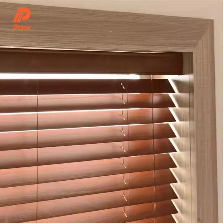 Store vénitien en bois horizontal réglable pour fenêtres - vue 2 sur 17