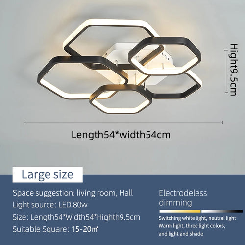 Modern Led Chandelier For Living Rooms, Bedrooms, Children's Rooms, Home Chandeliers, Working Together With Smart Home - vue 8 sur 9