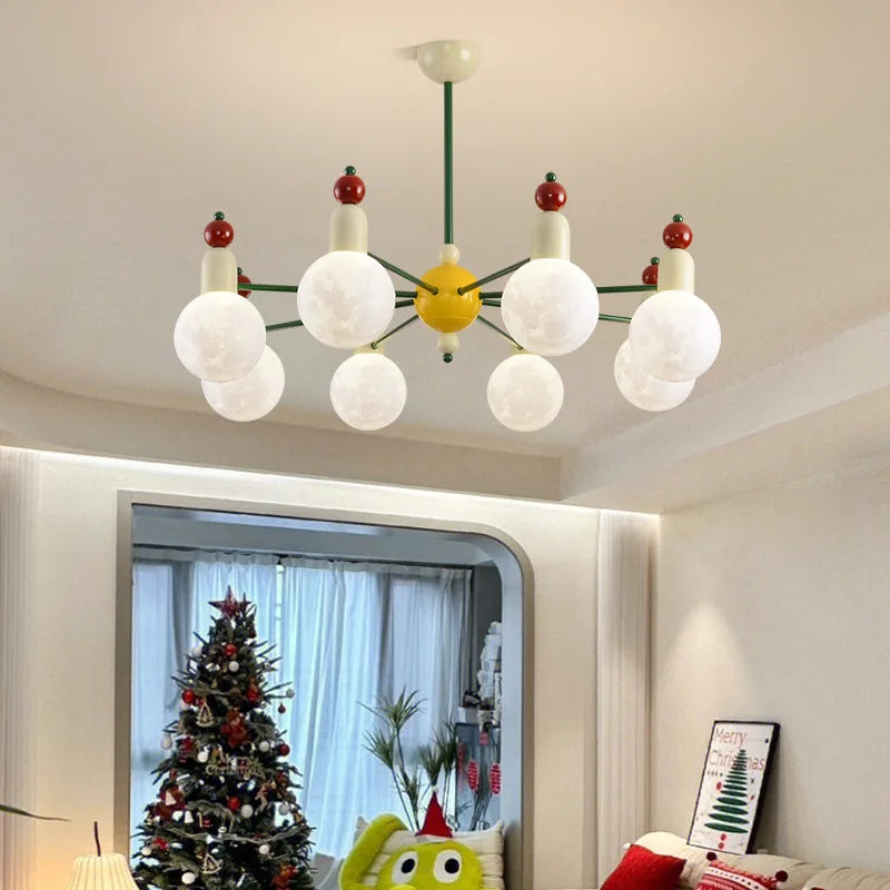 lustre moderne en métal et verre pour décoration intérieure - vue 6 sur 22