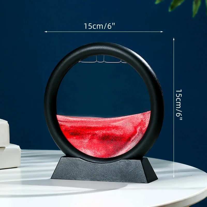 sablier en verre 3d paysage de sable en mouvement décoration artistique - vue 44 sur 54