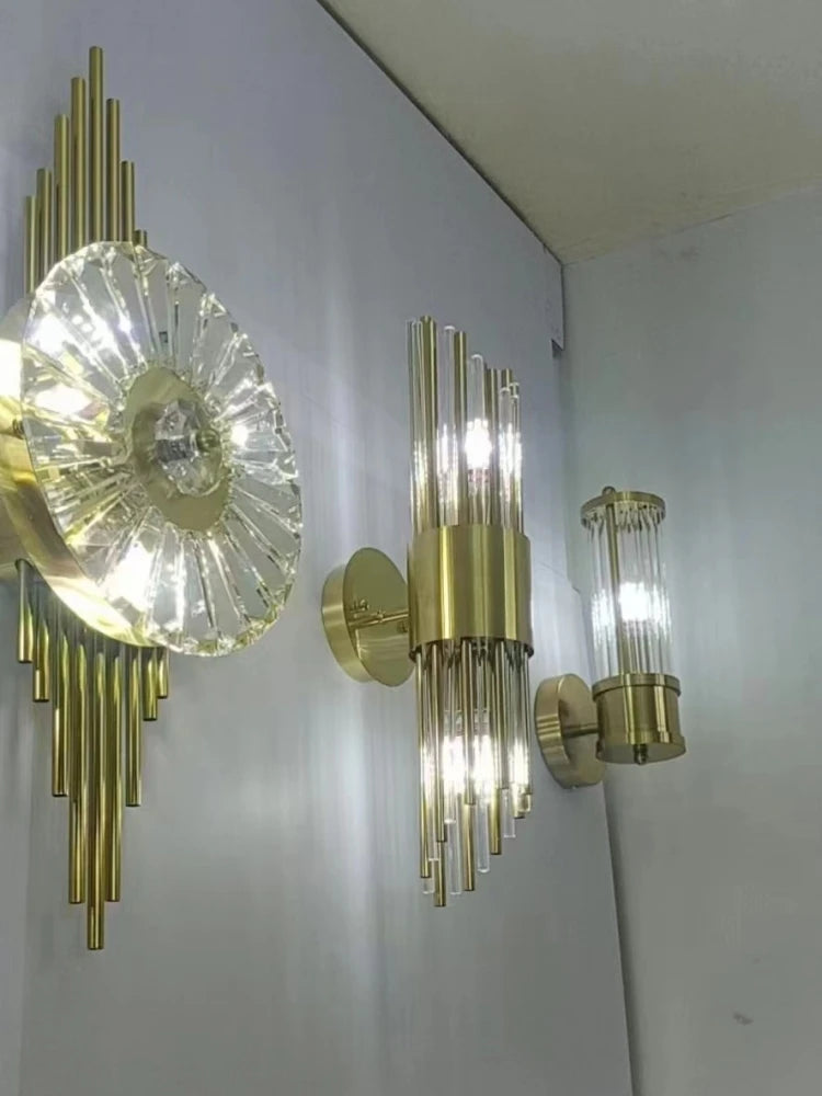 applique murale moderne en acier inoxydable avec verre transparent - vue 5 sur 9