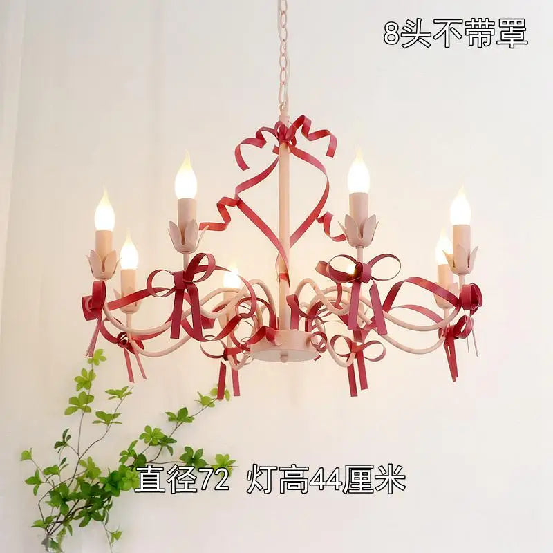 lustre mignon pour enfant style pastoral avec nœud - vue 11 sur 14