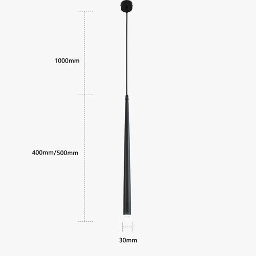 Cône suspension LED lampe Long Tube bulle acrylique cuisine île salle à manger boutique Bar comptoir décoration cylindre tuyau suspension - vue 5 sur 6