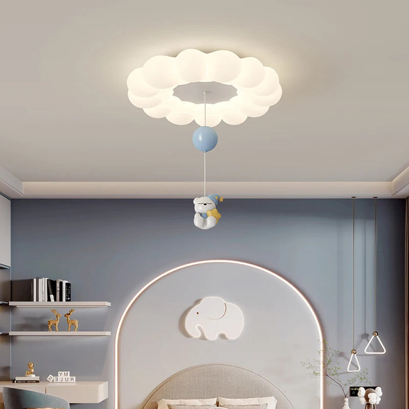 plafonnier ours lapin nuage pour éclairage intérieur enfant - vue 6 sur 9