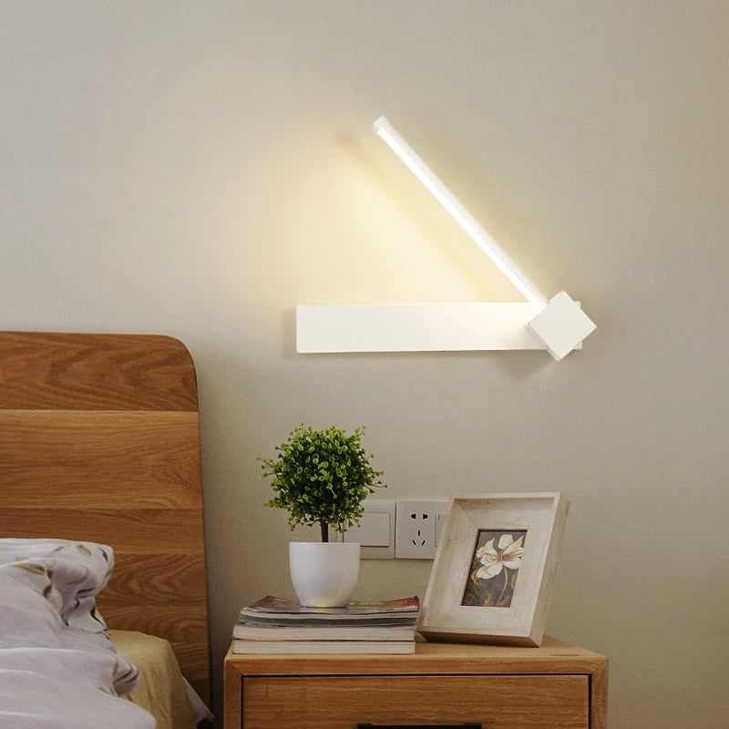 applique murale moderne lampe décorative LED rotative créative nordique - vue 5 sur 8