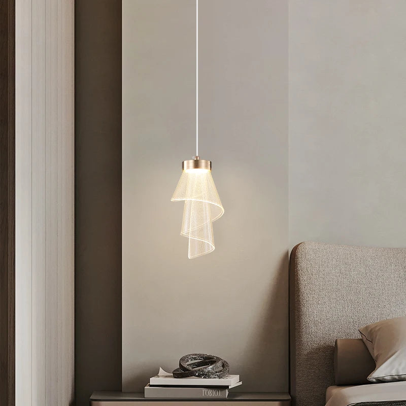 lustre de luxe nordique simple pour bar et hall d'entrée - vue 3 sur 10