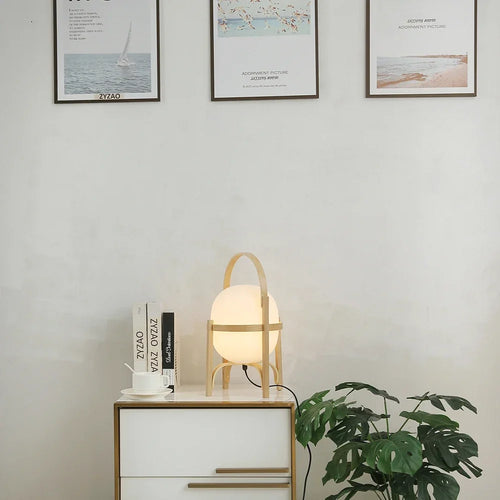 lampe de table moderne en bois simple led pour lecture - vue 6 sur 8