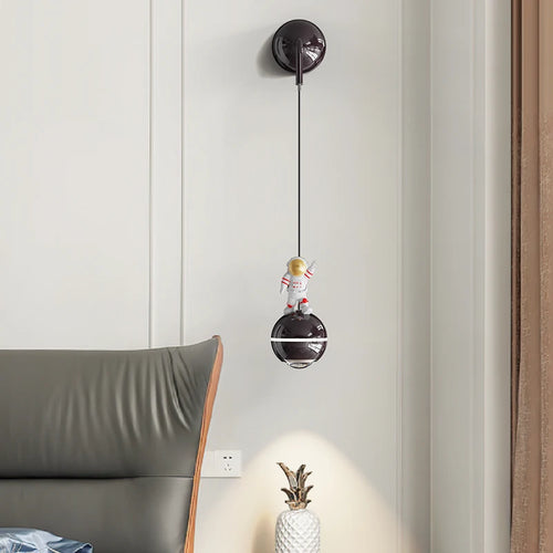 lustre moderne led design astronaute petites suspension - vue 2 sur 18