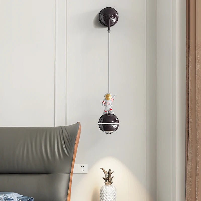 lustre moderne led design astronaute petites suspension - vue 1 sur 18