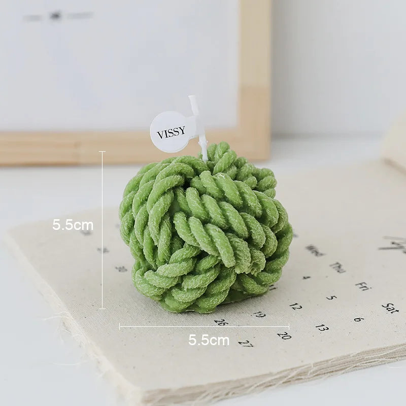 bougie parfumée en forme de boule en cire de soja décorative et mignonne - vue 11 sur 14