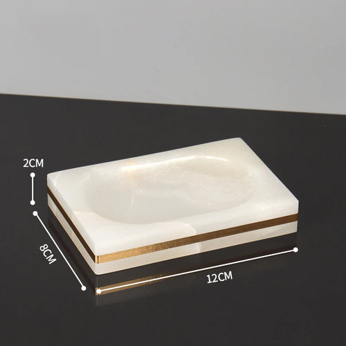 ensemble daccessoires en marbre naturel pour salle de bain - vue 17 sur 22