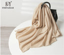 Echarpe cachemire tricotee elegante hiver avec franges