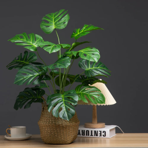 arbre artificiel monstera avec feuillage tropical pour décoration intérieure - vue 6 sur 6