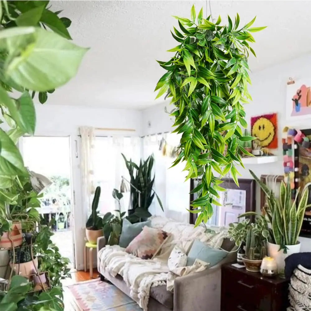 plantes suspendues en bambou pour décoration extérieure jardin - vue 2 sur 9