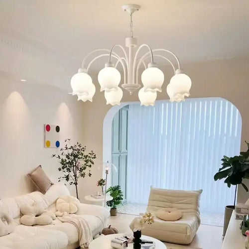 lustre design luxe à led avec orchidées persistantes modernes - vue 2 sur 11