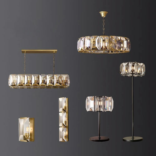 lampadaire led en cristal vintage avec intensité variable - vue 8 sur 8