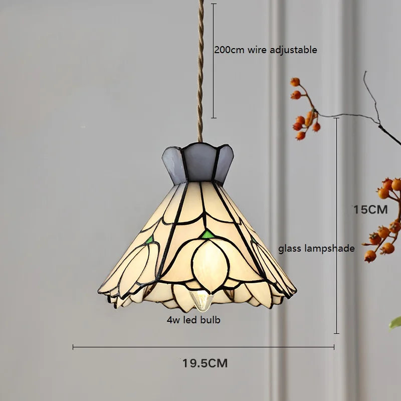 suspension fleur verre cuivre nordique moderne led iwhd europe syle