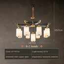 lustre en cuivre design style chinois pour éclairage moderne