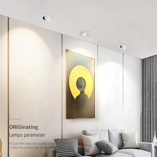 plafonnier led dimmable réglable 360 degrés design moderne - vue 5 sur 5