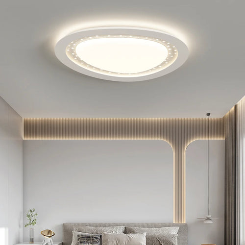 lustre led moderne galets gypsophile style simple protection des yeux - vue 3 sur 14