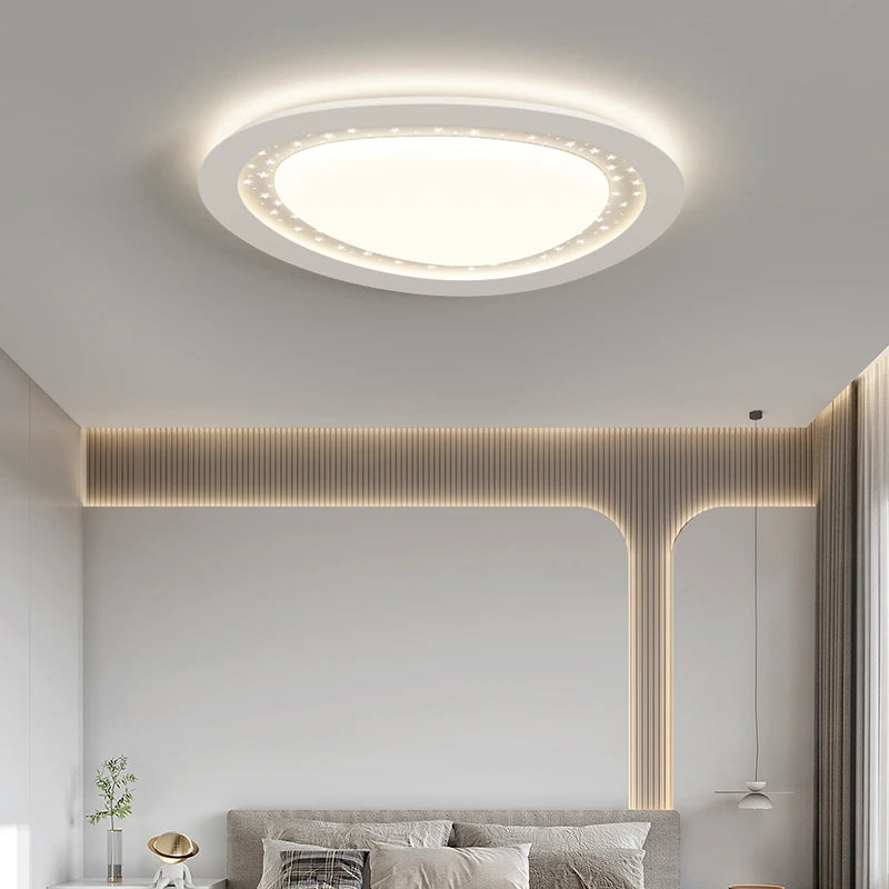 lustre led moderne galets gypsophile style simple protection des yeux - vue 3 sur 14