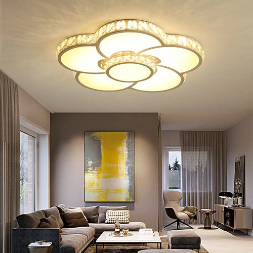 plafonnier led design moderne simple éclairage décoratif fleur chaude romantique - vue 3 sur 9