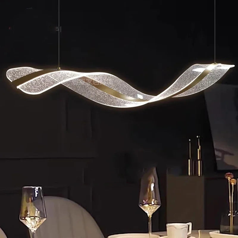 lustre spiralé design moderne pour hôtels bars et restaurants - vue 4 sur 7