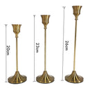 lot de 3 bougeoirs en métal décoration élégante pour mariage et fêtes