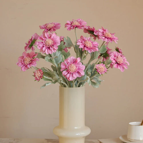 roues de flocage artificielles chrysanthème décoration florale en soie - vue 2 sur 9
