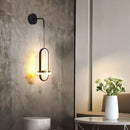 applique murale led moderne de luxe avec anneau doré décoratif d'intérieur