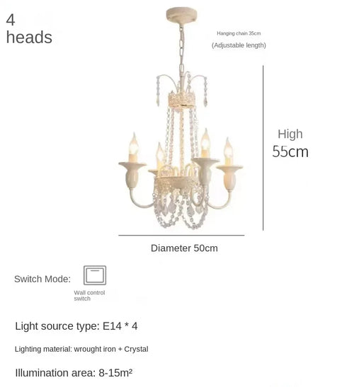 lustre en cristal style français pour chambre de princesse - vue 11 sur 11