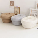 paniers ovales en corde de coton pour rangement et organisation