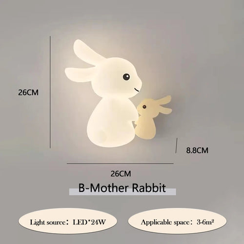 applique murale lapin mignon pour chambre d'enfant créative et ludique - vue 10 sur 9