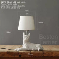lampe de table led moderne design chiot nordique pour enfants