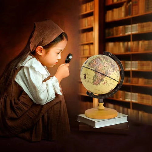 globe terrestre en bois pour décoration et fournitures scolaires - vue 7 sur 7