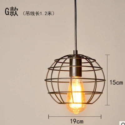 suspension industrielle vintage en fer pour restaurant bar loft - vue 13 sur 17