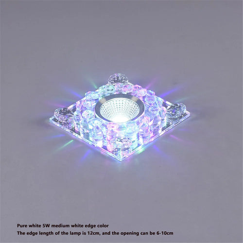 plafonnier led rgb carré en cristal pour décoration intérieure variée - vue 22 sur 24