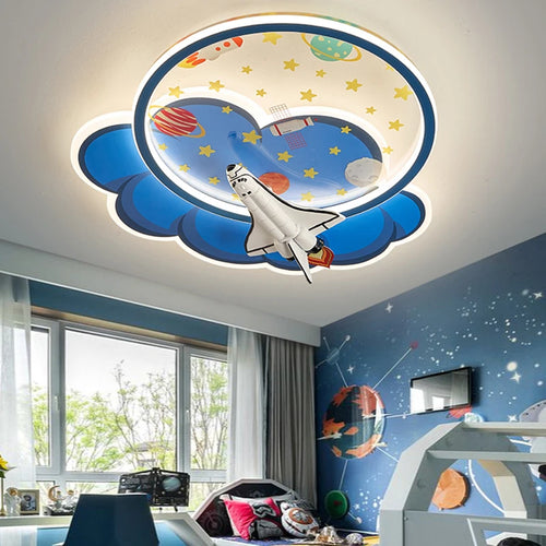 lustre d'intérieur pour enfant avec télécommande rocket lights boy - vue 2 sur 12