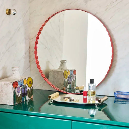 miroirs décoratifs rétro nordiques ronds personnalisés pour décoration intérieure - vue 2 sur 8