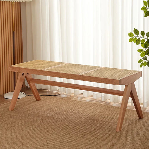 banc en rotin massif pour usage polyvalent et moderne - vue 16 sur 17
