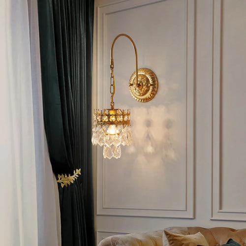 applique murale en cristal rétro pour décoration intérieure élégante - vue 6 sur 9
