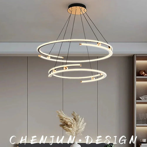 suspension led moderne pour décoration intérieure élégante - vue 4 sur 12