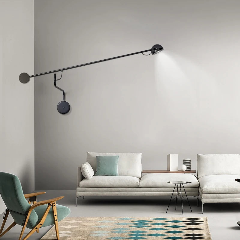 applique murale pivotante style industriel avec angle réglable led - vue 4 sur 11