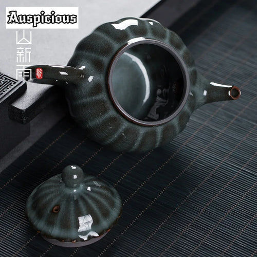 théière artisanale celadon style longquan avec filtre 200ml - vue 4 sur 7
