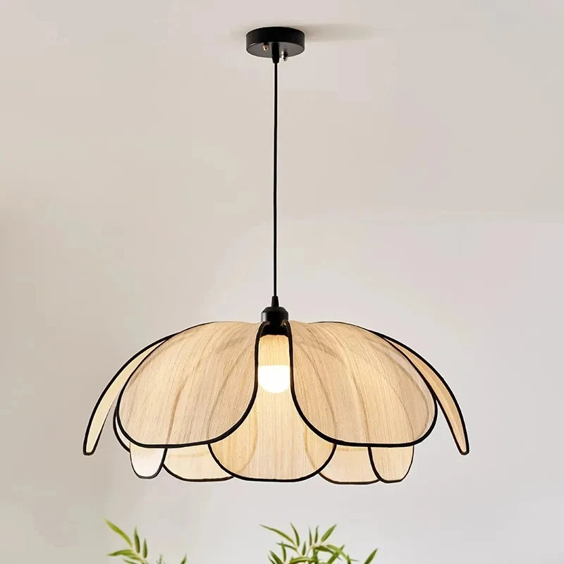 lampe suspendue moderne en tissu pour décoration artistique - vue 4 sur 11