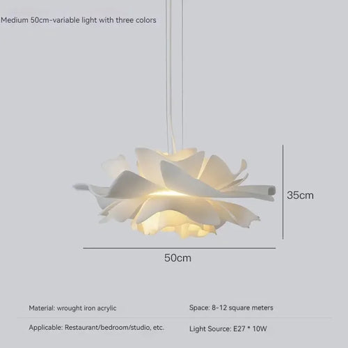 Suspension Créatif Nordique Fleur Acrylique Pin LED Simple Salon Chambre Enfants Décoration Éclairage Intérieur - vue 10 sur 13