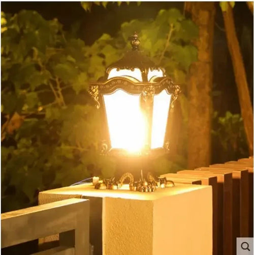 Colonne européenne phares clôture extérieure porte pilier lampe étanche extérieure jardin cour paysage lumière - vue 9 sur 9