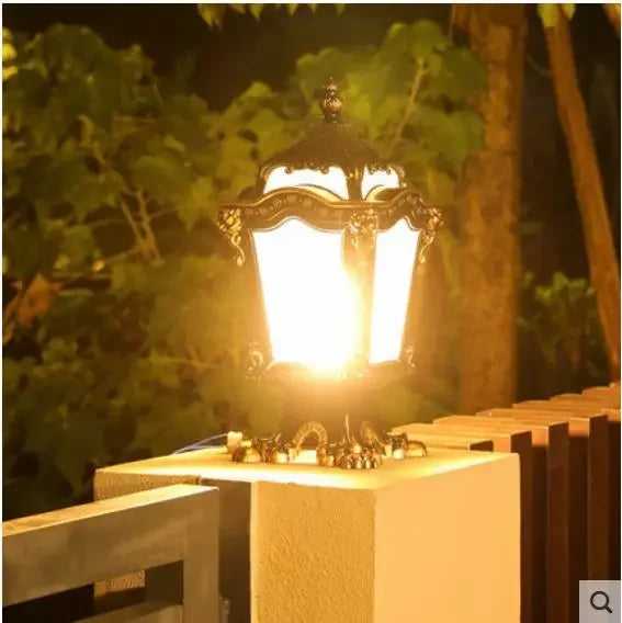 Colonne européenne phares clôture extérieure porte pilier lampe étanche extérieure jardin cour paysage lumière - vue 9 sur 9