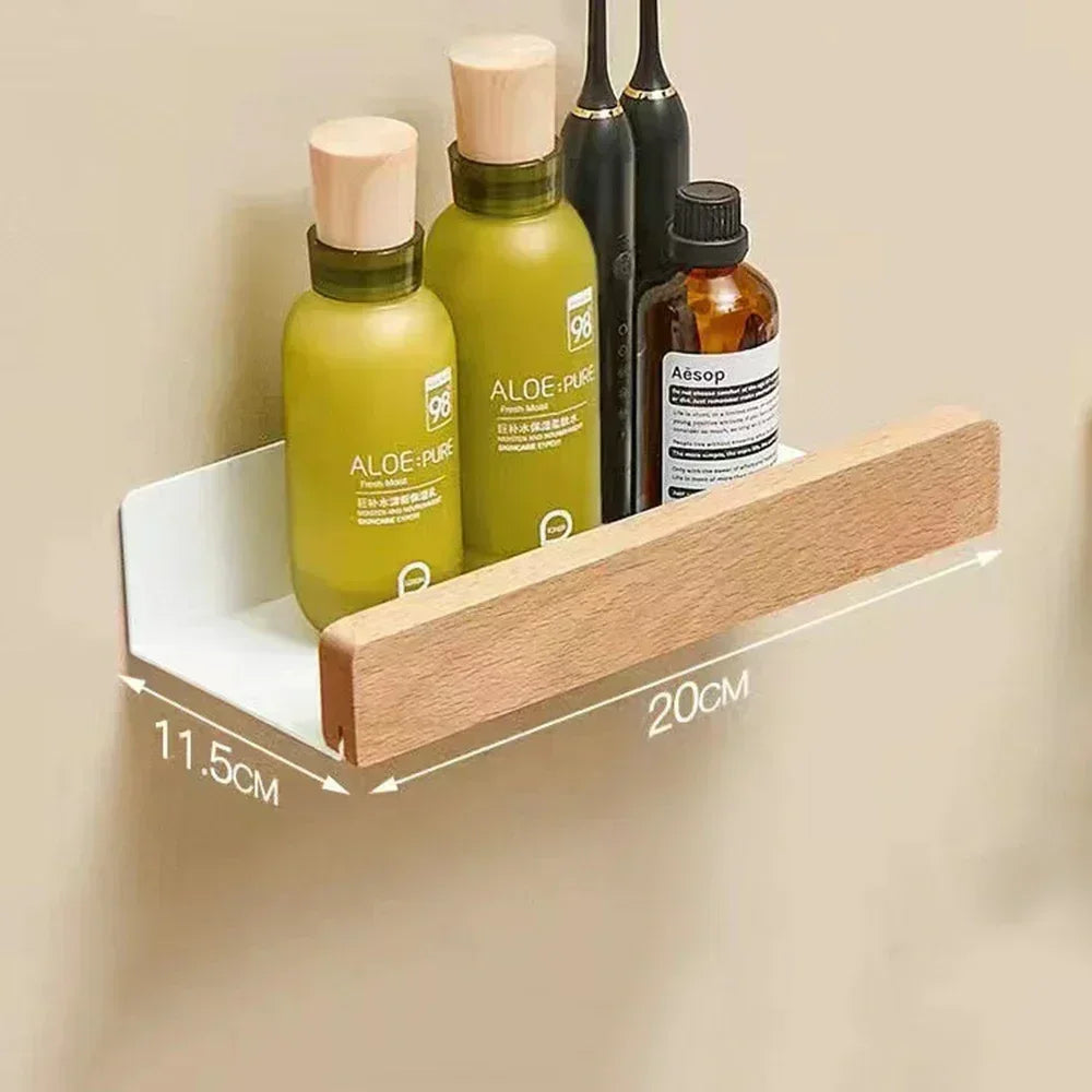 étagère en bois support d'angle sans perçage pour rangement - vue 11 sur 14