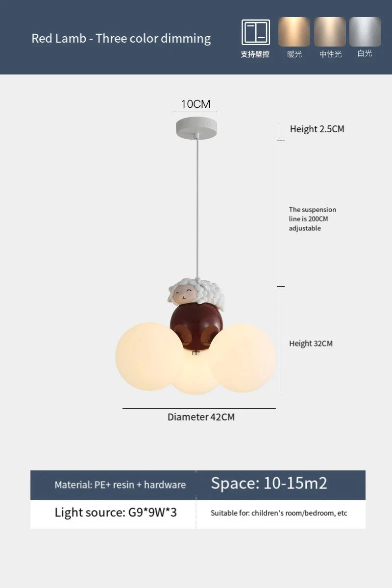 lustre créatif dessin animé ours ballon pour enfants - vue 9 sur 16